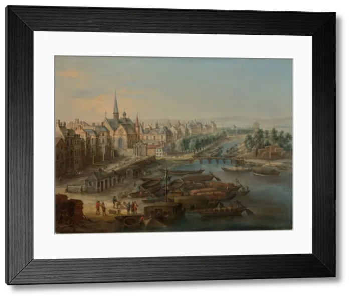 Framed Print : View of the Arsenal, the port Saint Paul and the quai des Celestins in Paris, 1730s Framed Print : View of the Arsenal, the port Saint Paul and the quai des Celestins in Paris, 1730s