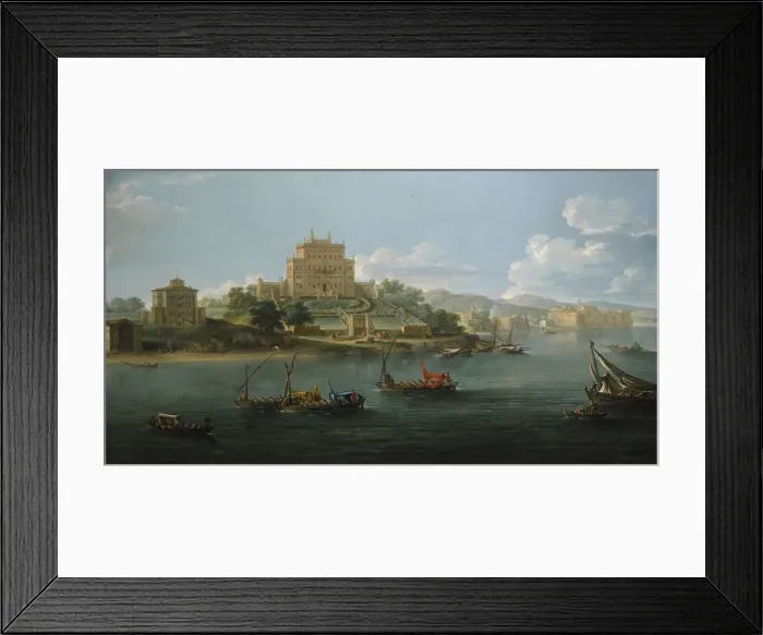 Framed Print : View of the Villa Costaguti and Villa Pamphilj Between Anzio and Nettuno. Creator: Anesi Framed Print : View of the Villa Costaguti and Villa Pamphilj Between Anzio and Nettuno. Creator: Anesi