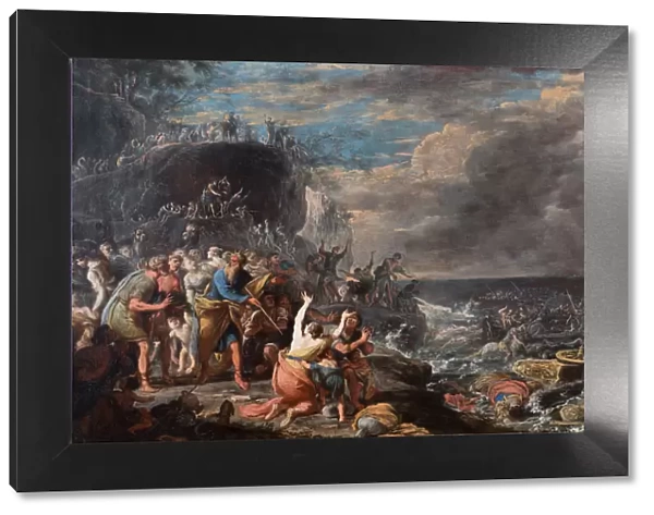 The Israelites crossing of the Red Sea, Mid of 17th cen Creator: Gargiulo, Domenico (1609-1675)