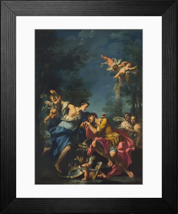 Framed Print : Rinaldo and Armida. Creator: Borroni, Giovanni Angelo (1684-1772) Framed Print : Rinaldo and Armida. Creator: Borroni, Giovanni Angelo (1684-1772)
