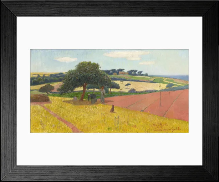 Framed Print : Les Chaumes en Guidel, 1891. Creator: Moret, Henry (1856-1913) Framed Print : Les Chaumes en Guidel, 1891. Creator: Moret, Henry (1856-1913)