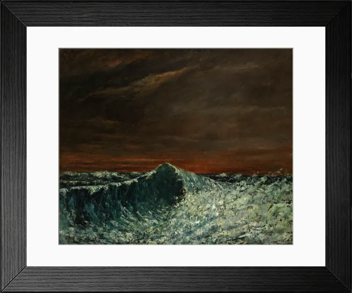 Framed Print : The Wave, 1872-1873. Creator: Courbet, Gustave (1819-1877) Framed Print : The Wave, 1872-1873. Creator: Courbet, Gustave (1819-1877)