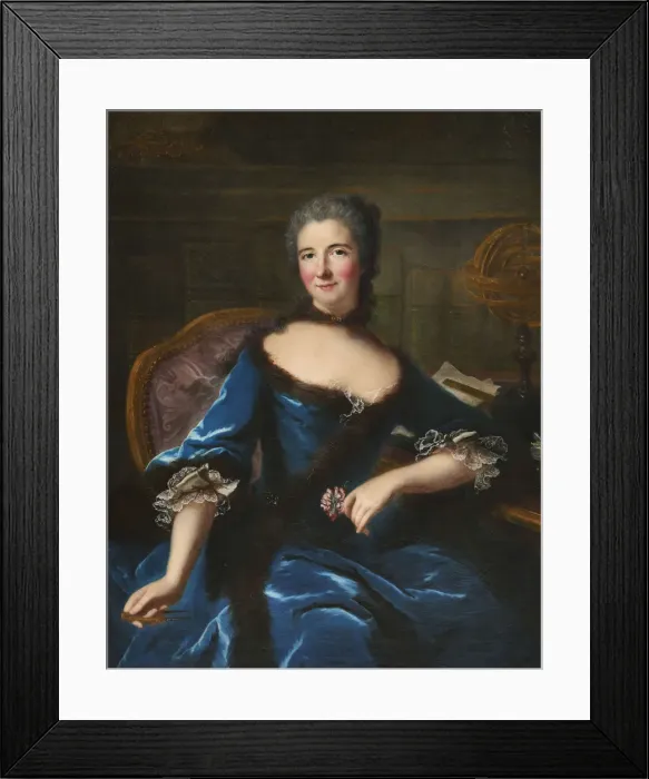 Framed Print : Portrait of Gabrielle Emilie Le Tonnelier de Breteuil, marquise du Chatelet (1706-1749) Framed Print : Portrait of Gabrielle Emilie Le Tonnelier de Breteuil, marquise du Chatelet (1706-1749)