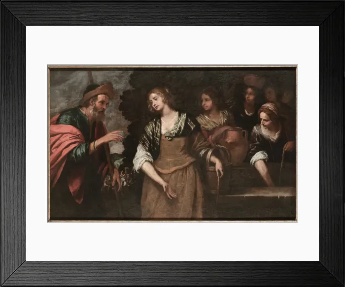 Framed Print : Rebecca at the Well. Creator: De Ferrari, Giovanni Andrea (1598-1669) Framed Print : Rebecca at the Well. Creator: De Ferrari, Giovanni Andrea (1598-1669)