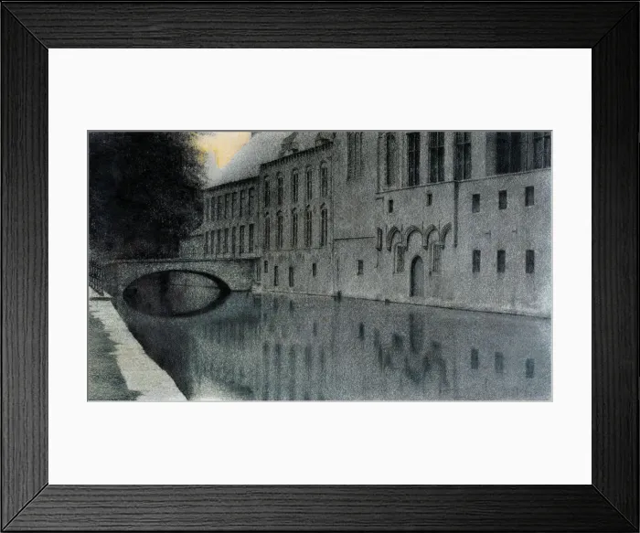 Framed Print : Souvenir de Flandre. Un canal, 1904. Creator: Khnopff, Fernand (1858-1921) Framed Print : Souvenir de Flandre. Un canal, 1904. Creator: Khnopff, Fernand (1858-1921)