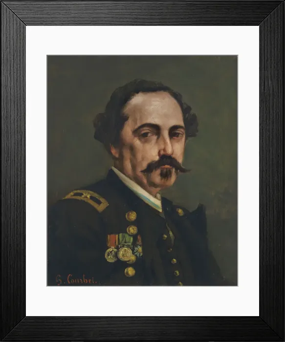 Framed Print : Portrait of General Gustave Paul Cluseret (1823-1900). Creator: Courbet, Gustave (1819-1877) Framed Print : Portrait of General Gustave Paul Cluseret (1823-1900). Creator: Courbet, Gustave (1819-1877)