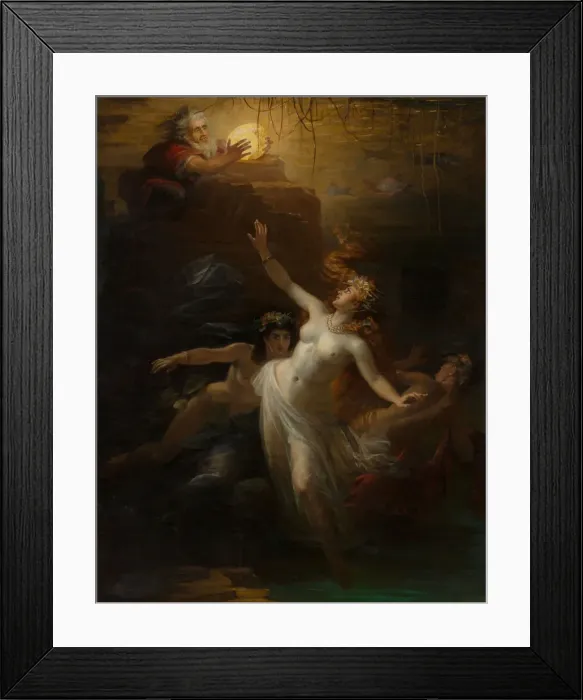 Framed Print : Gold of the Rhine (Das Rheingold), 1875. Creator: Pixis, Theodor (1831-1907)