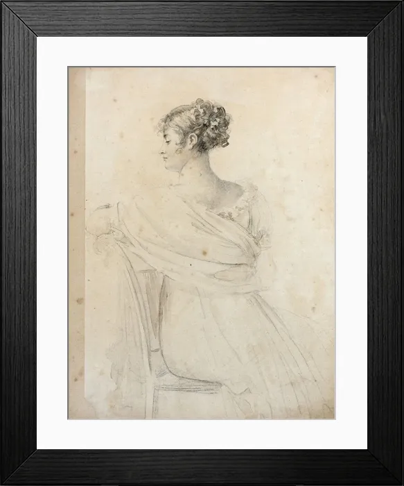 Framed Print : Portrait of Madame Recamier (1777-1849). Creator: Gerard, Francois Pascal Simon Framed Print : Portrait of Madame Recamier (1777-1849). Creator: Gerard, Francois Pascal Simon