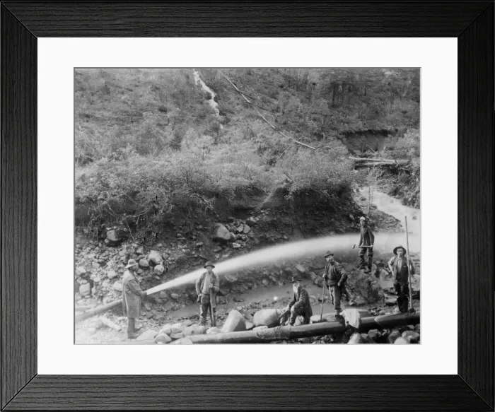 Framed Print : La Grange Mine Crew, California, 1890s. Creator: Anonymous Framed Print : La Grange Mine Crew, California, 1890s. Creator: Anonymous