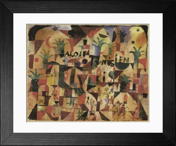 Framed Print : Salon Tunisien (Traffic on the Boulevard Tunis), 1918. Creator: Klee, Paul (1879-1940) Framed Print : Salon Tunisien (Traffic on the Boulevard Tunis), 1918. Creator: Klee, Paul (1879-1940)