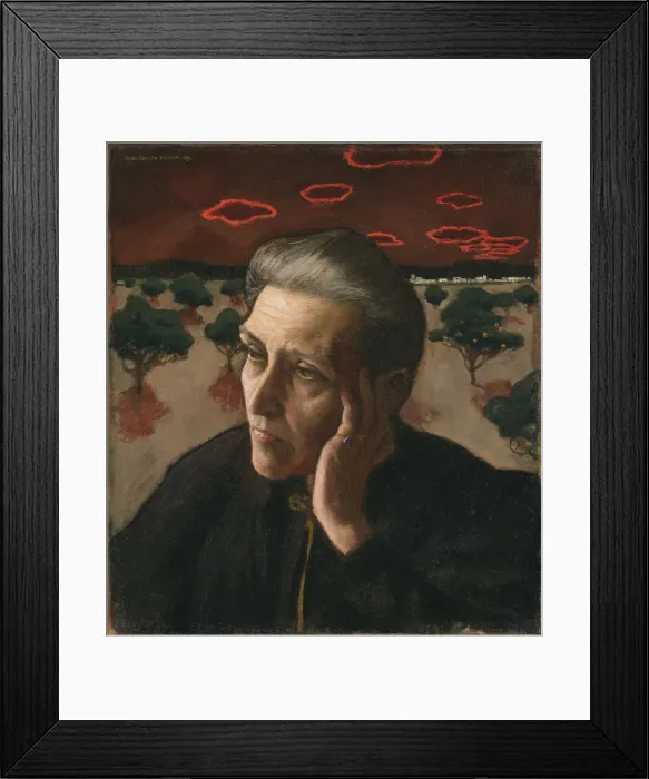 Framed Print : Portrait of Artists Mother, 1896. Creator: Gallen-Kallela, Akseli (1865-1931) Framed Print : Portrait of Artists Mother, 1896. Creator: Gallen-Kallela, Akseli (1865-1931)