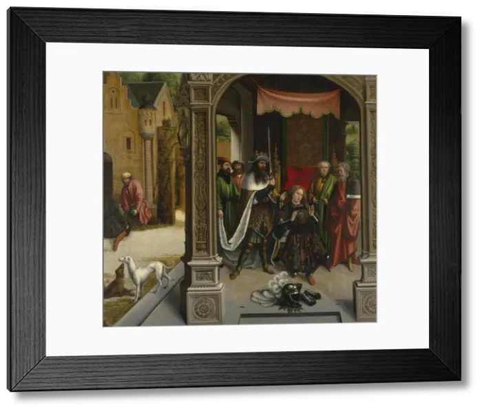 Framed Print : The Knighting of Saint Martin by the Emperor Constantine, ca 1514. Creator: Orley Framed Print : The Knighting of Saint Martin by the Emperor Constantine, ca 1514. Creator: Orley