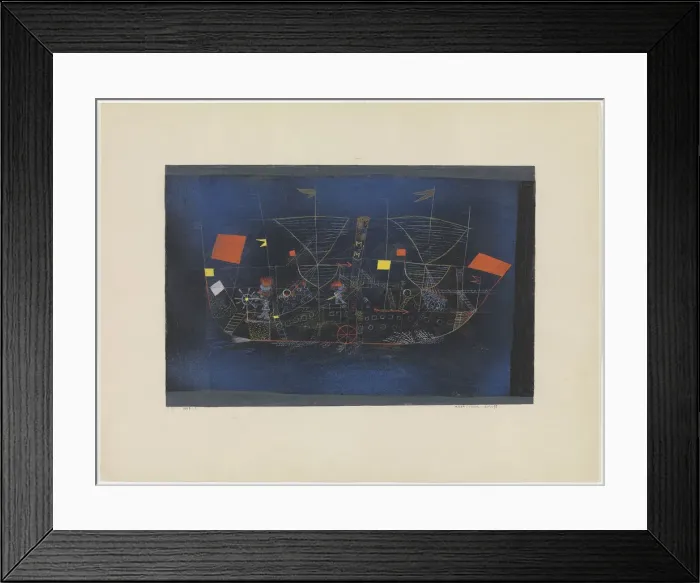 Framed Print : Abenteuer-Schiff (The Adventure Ship), 1927. Creator: Klee, Paul (1879-1940) Framed Print : Abenteuer-Schiff (The Adventure Ship), 1927. Creator: Klee, Paul (1879-1940)