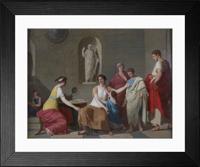 Framed Print : Cornelia, mother of the Gracchi, c. 1793. Creator: Suvee, Joseph-Benoit (1743-1807) Framed Print : Cornelia, mother of the Gracchi, c. 1793. Creator: Suvee, Joseph-Benoit (1743-1807)