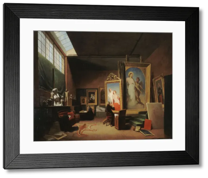 Framed Print : Atelier d Ary Scheffer, rue Chaptal, 1851. Creator: Lamme, Arie Johannes (1812-1900) Framed Print : Atelier d Ary Scheffer, rue Chaptal, 1851. Creator: Lamme, Arie Johannes (1812-1900)