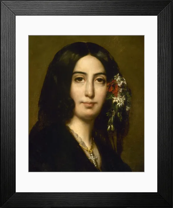 Framed Print : Portrait of George Sand, c. 1837. Creator: Charpentier, Auguste (1815-1880) Framed Print : Portrait of George Sand, c. 1837. Creator: Charpentier, Auguste (1815-1880)