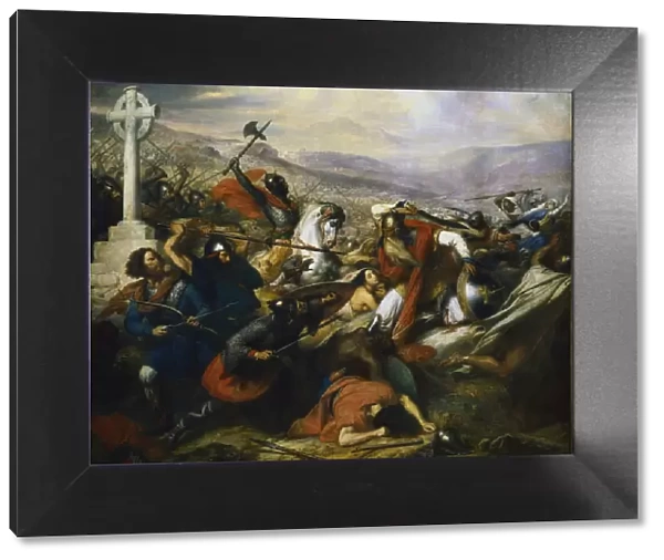 Charles Martel in the Battle of Tours, 1837. Creator: Steuben, Charles de (1788-1856)