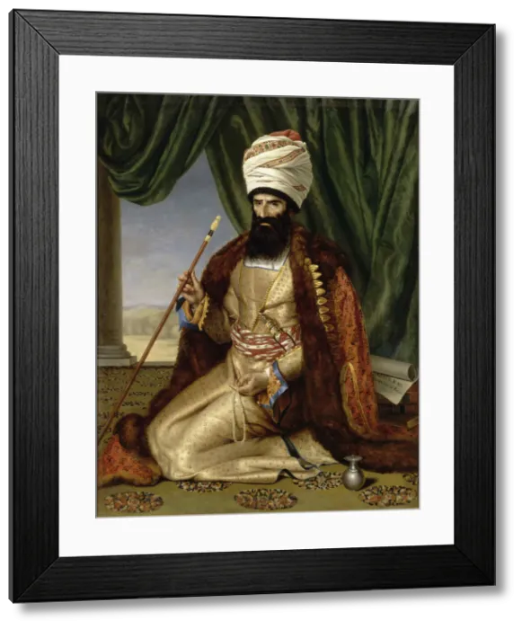 Framed Print : Portrait of Asker Khan, Ambassador of Persia, in Paris in 1808, 1809. Creator: Davin-Mirvault Framed Print : Portrait of Asker Khan, Ambassador of Persia, in Paris in 1808, 1809. Creator: Davin-Mirvault