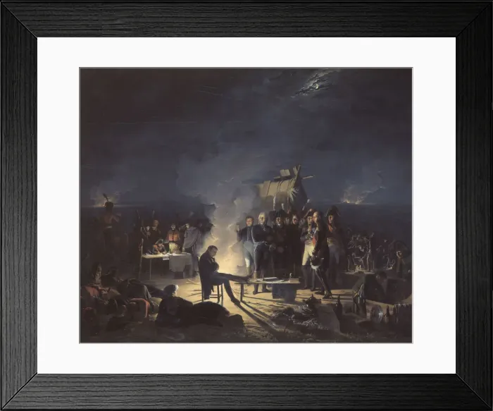 Framed Print : Napoleons bivouac on the battlefield of Wagram in the night from the 5th to the 6th of July 1809 Framed Print : Napoleons bivouac on the battlefield of Wagram in the night from the 5th to the 6th of July 1809