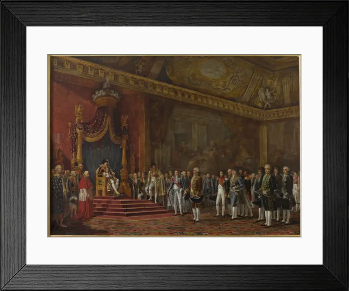 Framed Print : Deputation from the Roman Senate presenting its homage to Napoleon I on 16 November 1809, 1810