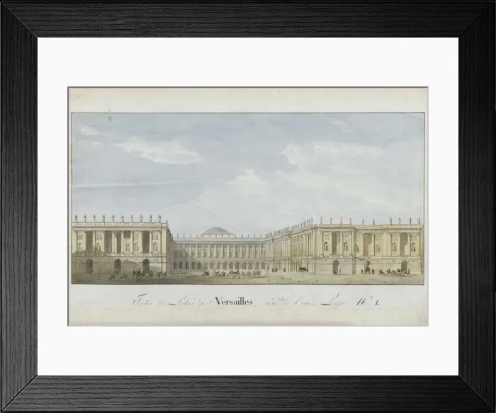 Framed Print : Facade project for the Palace of Versailles on the entrance side, 1811-1813. Creator: Dufour Framed Print : Facade project for the Palace of Versailles on the entrance side, 1811-1813. Creator: Dufour