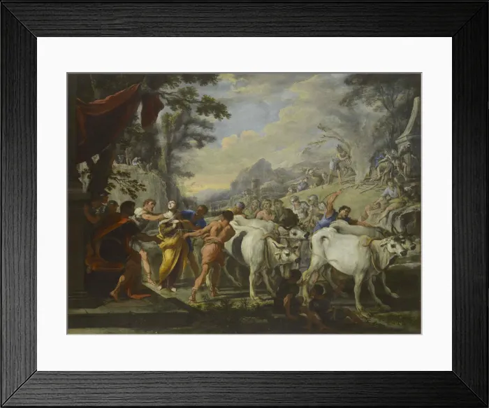 Framed Print : The Martyrdom of Saint Lucia, um 1640-1650. Creator: Gargiulo, Domenico (1609-1675) Framed Print : The Martyrdom of Saint Lucia, um 1640-1650. Creator: Gargiulo, Domenico (1609-1675)
