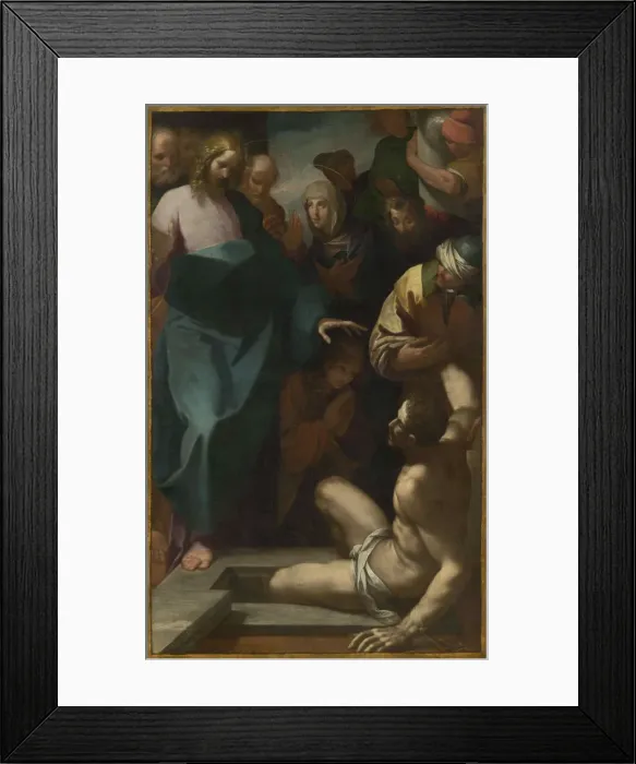 Framed Print : The Resurrection of Lazarus, First third of 17th cen Creator: Mazzucchelli (il Morazzone) Framed Print : The Resurrection of Lazarus, First third of 17th cen Creator: Mazzucchelli (il Morazzone)
