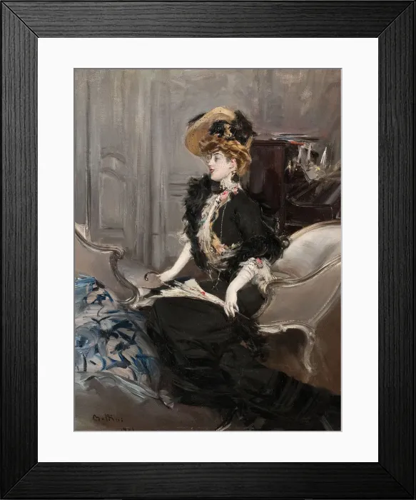Framed Print : Portrait of Mme. R. L. 1901. Creator: Boldini, Giovanni (1842-1931) Framed Print : Portrait of Mme. R. L. 1901. Creator: Boldini, Giovanni (1842-1931)