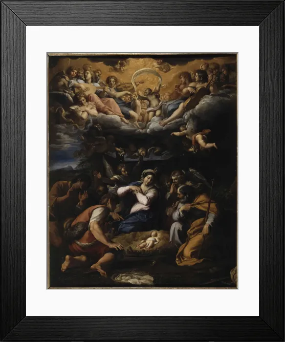 Framed Print : The Adoration of the Shepherds, ca. 1597. Creator: Carracci, Annibale (1560-1609)