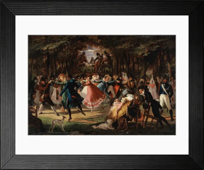 Framed Print : Bal public, 1818. Creator: Chalon, John James (1778-1854) Framed Print : Bal public, 1818. Creator: Chalon, John James (1778-1854)