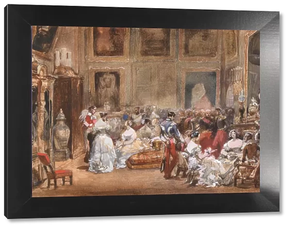 A Soiree by Duke of Orleans (1810-1842) in the Pavillon de Marsan. Creator: Lami