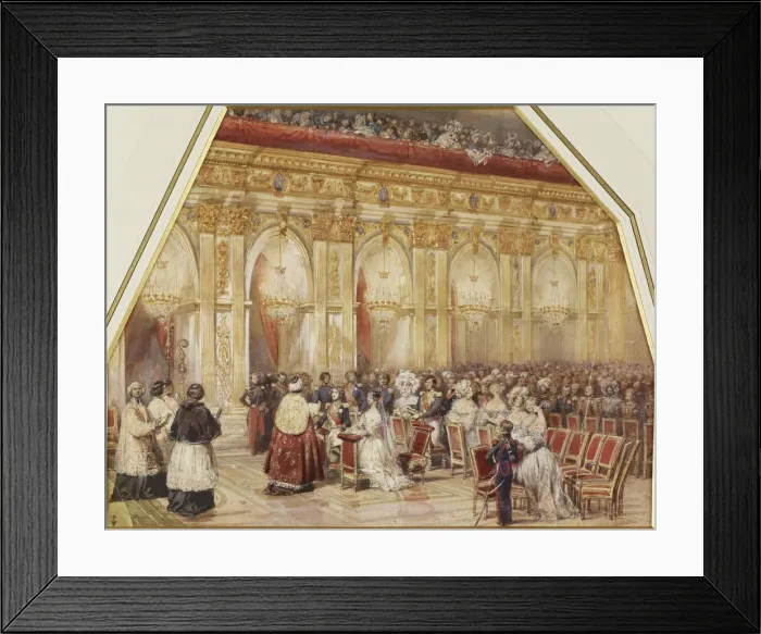 Framed Print : Marriage of Prince Ferdinand Philippe d Orleans and Duchess Helene of Mecklenburg-Schwerin, 1837 Framed Print : Marriage of Prince Ferdinand Philippe d Orleans and Duchess Helene of Mecklenburg-Schwerin, 1837