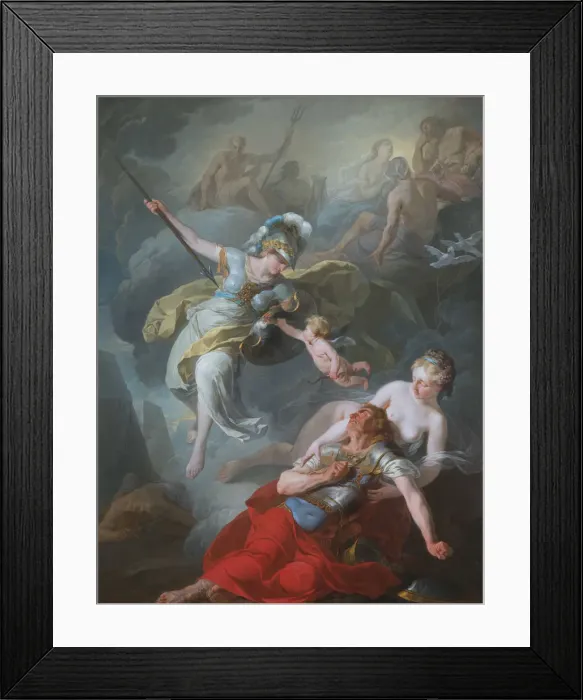 Framed Print : Battle of Minerva Against Mars, 1771. Creator: Suvee, Joseph-Benoit (1743-1807) Framed Print : Battle of Minerva Against Mars, 1771. Creator: Suvee, Joseph-Benoit (1743-1807)