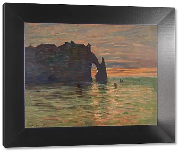 Sunset at Etretat, 1883. Creator: Monet, Claude (1840-1926)