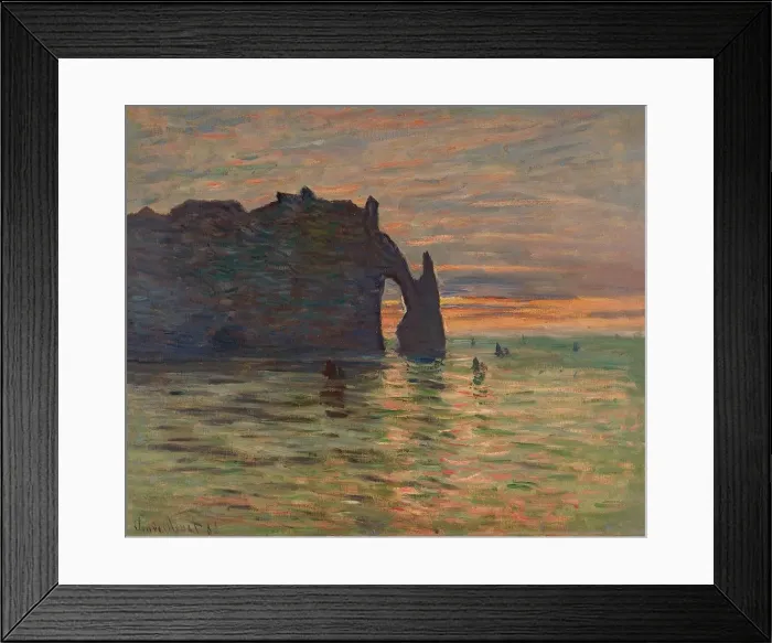 Framed Print : Sunset at Etretat, 1883. Creator: Monet, Claude (1840-1926) Framed Print : Sunset at Etretat, 1883. Creator: Monet, Claude (1840-1926)