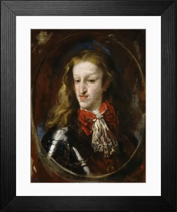 Framed Print : Portrait of Charles II of Spain, 1693. Creator: Giordano, Luca (1632-1705) Framed Print : Portrait of Charles II of Spain, 1693. Creator: Giordano, Luca (1632-1705)