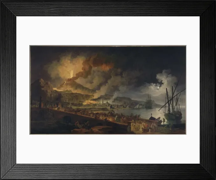 Framed Print : The eruption of Vesuvius seen from Portici, ca 1767. Creator: Volaire, Pierre Jacques (1729-1802) Framed Print : The eruption of Vesuvius seen from Portici, ca 1767. Creator: Volaire, Pierre Jacques (1729-1802)