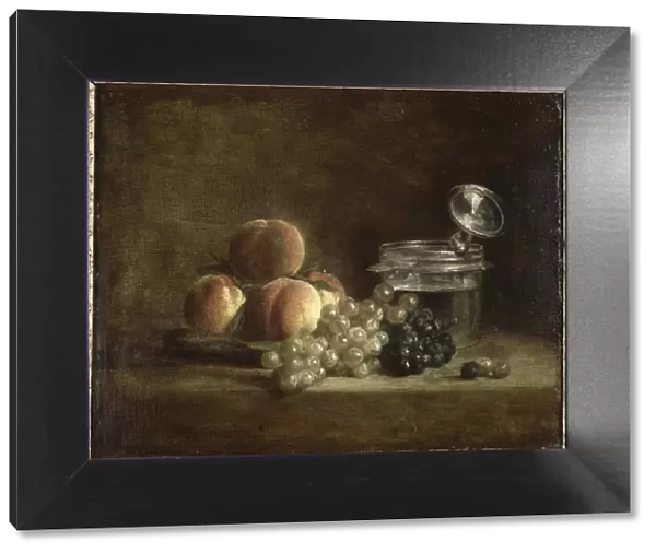 Peaches and grapes. Creator: Chardin, Jean-Baptiste Simeon (1699-1779)