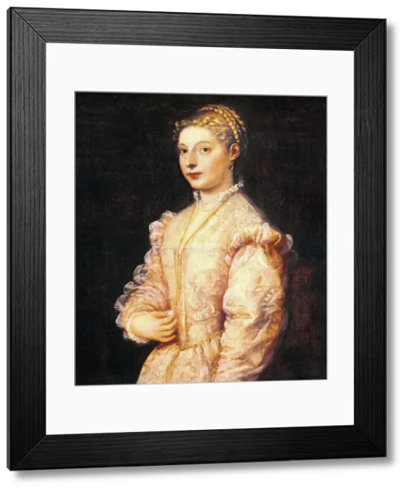 Framed Print : Portrait of Lavinia Vecellio, ca 1545. Creator: Titian (1488-1576) Framed Print : Portrait of Lavinia Vecellio, ca 1545. Creator: Titian (1488-1576)