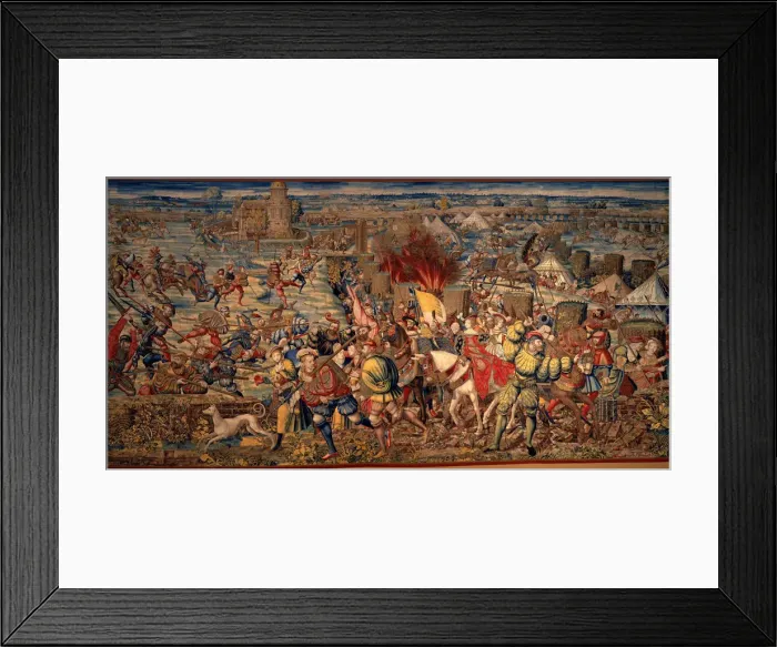 Framed Print : The Battle of Pavia, ca 1530. Creator: Orley, Bernaert, van (1488-1541) Framed Print : The Battle of Pavia, ca 1530. Creator: Orley, Bernaert, van (1488-1541)