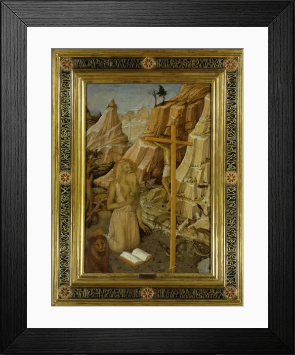 Framed Print : The Penitent Saint Jerome in the desert, 1450. Creator: Bellini, Jacopo (c. 1400-c Framed Print : The Penitent Saint Jerome in the desert, 1450. Creator: Bellini, Jacopo (c. 1400-c