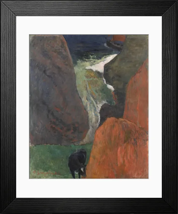 Framed Print : Marine avec vache, 1888. Creator: Gauguin, Paul Eugene Henri (1848-1903) Framed Print : Marine avec vache, 1888. Creator: Gauguin, Paul Eugene Henri (1848-1903)