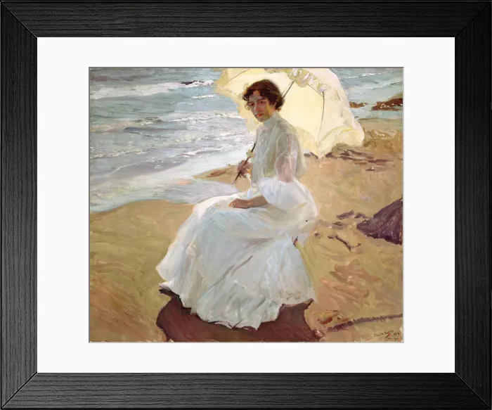 Framed Print : Clotilde on the Beach, 1904. Creator: Sorolla y Bastida, Joaquin (1863-1923) Framed Print : Clotilde on the Beach, 1904. Creator: Sorolla y Bastida, Joaquin (1863-1923)