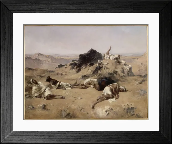 Framed Print : Le Pays de la Soif (The Land of Thirst), 1860s. Creator: Fromentin, Eugene (1820-1876) Framed Print : Le Pays de la Soif (The Land of Thirst), 1860s. Creator: Fromentin, Eugene (1820-1876)