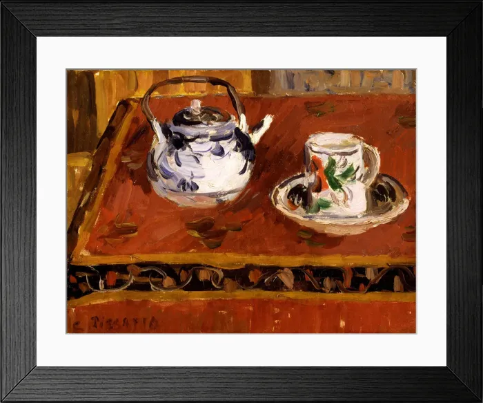 Framed Print : Nature morte, tasse et theiere, 1899. Creator: Pissarro, Camille (1830-1903) Framed Print : Nature morte, tasse et theiere, 1899. Creator: Pissarro, Camille (1830-1903)