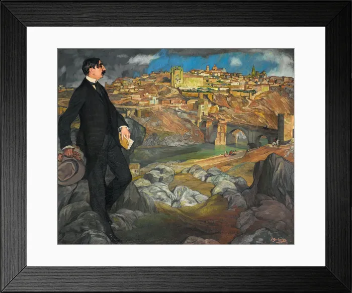 Framed Print : Portrait of Maurice Barres, 1913. Creator: Zuloaga y Zabaleto, Ignacio (1870-1945) Framed Print : Portrait of Maurice Barres, 1913. Creator: Zuloaga y Zabaleto, Ignacio (1870-1945)