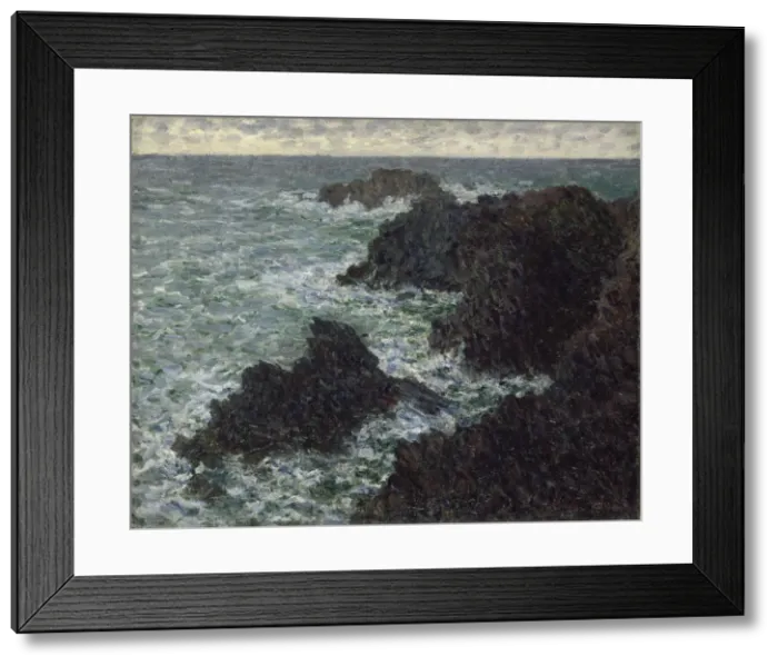 Framed Print : The Rocks at Belle-Ile, The Wild Coast, 1886. Creator: Monet, Claude (1840-1926) Framed Print : The Rocks at Belle-Ile, The Wild Coast, 1886. Creator: Monet, Claude (1840-1926)