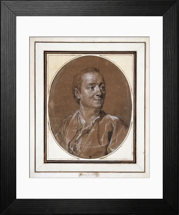 Framed Print : Portrait of Denis Diderot (1713-1784), 1767. Creator: Van Loo, Louis Michel (1707-1771) Framed Print : Portrait of Denis Diderot (1713-1784), 1767. Creator: Van Loo, Louis Michel (1707-1771)