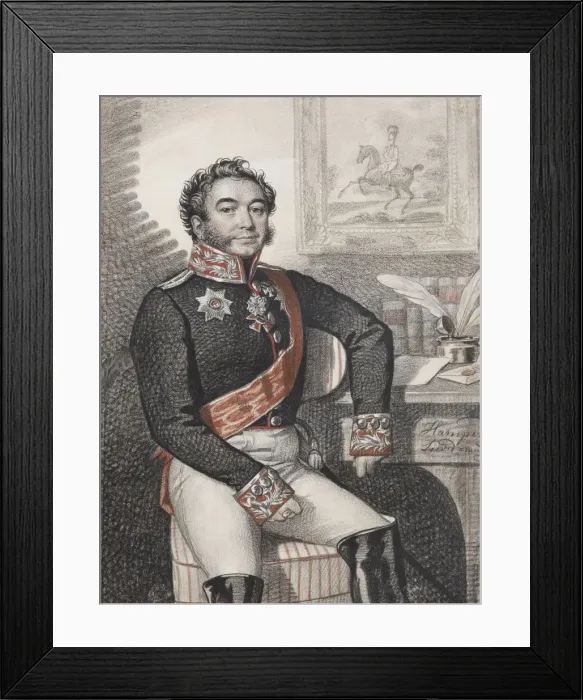 Framed Print : Portrait of Fyodor Petrovich Opochinin (1779-1852), 1826. Creator: Hampeln, Carl Framed Print : Portrait of Fyodor Petrovich Opochinin (1779-1852), 1826. Creator: Hampeln, Carl