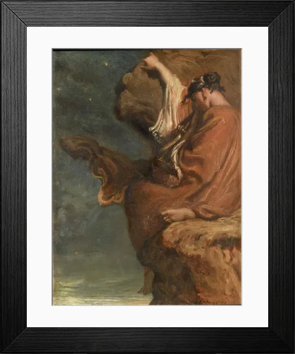 Framed Print : Sappho, 1849. Creator: Chasseriau, Theodore (1819-1856) Framed Print : Sappho, 1849. Creator: Chasseriau, Theodore (1819-1856)